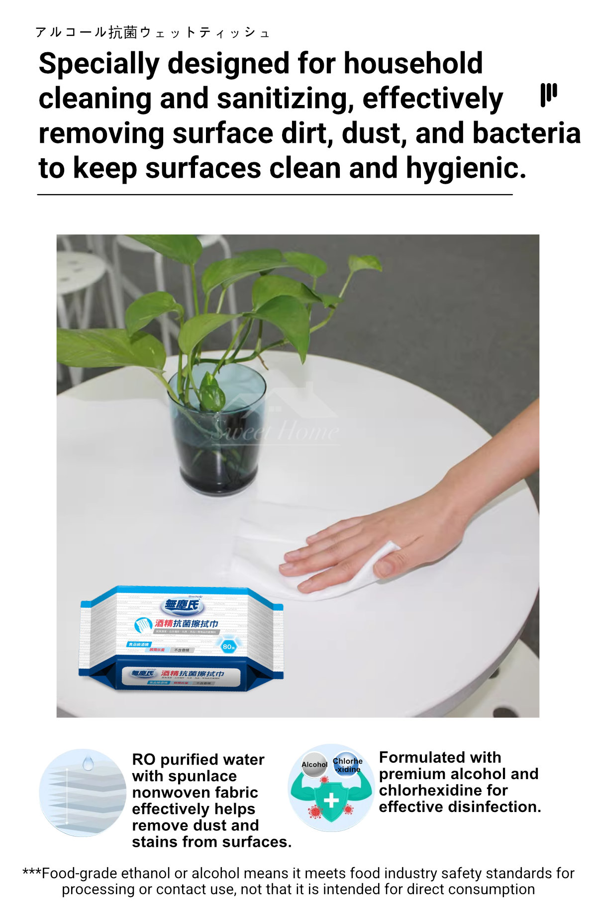 Clean Family-Alcohol Antibacterial Wipes-2